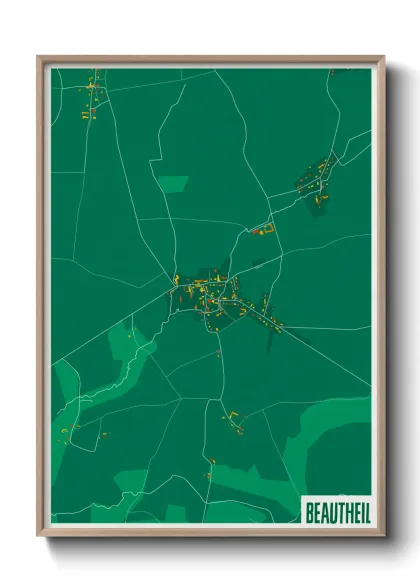 Une affiche de carte sur Beautheil