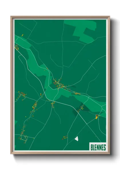 Une affiche de carte sur Blennes