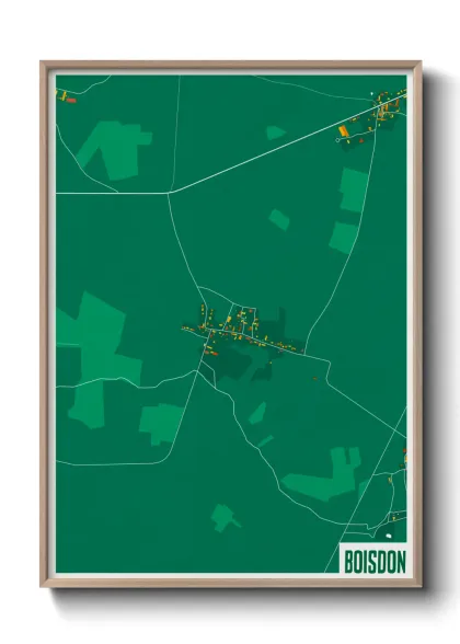 Une affiche de carte sur Boisdon