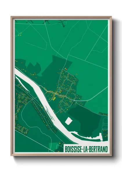 Une affiche de carte sur Boissise-la-Bertrand
