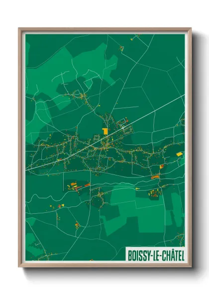 Une affiche de carte sur Boissy-le-Châtel