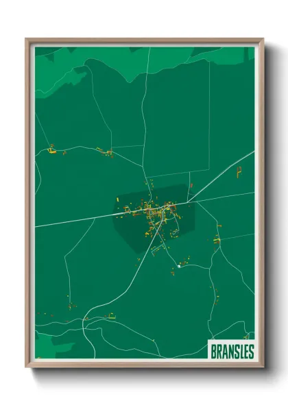 Une affiche de carte sur Bransles