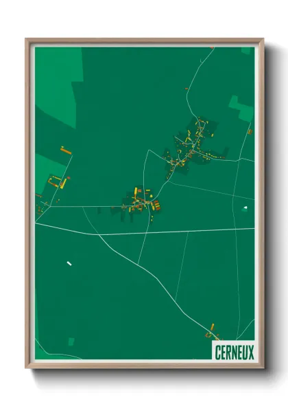 Une affiche de carte sur Cerneux