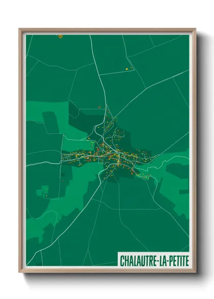 Une affiche de carte sur Chalautre-la-Petite