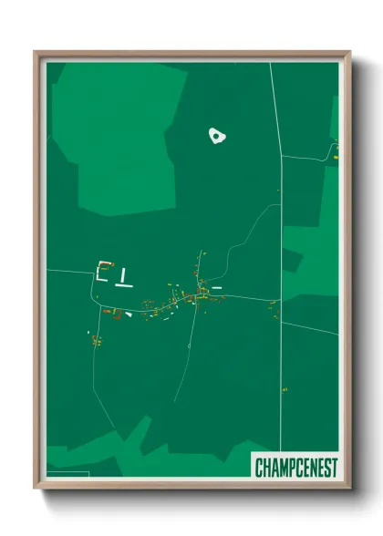 Une affiche de carte sur Champcenest