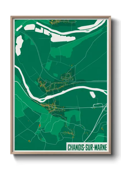 Une affiche de carte sur Changis-sur-Marne