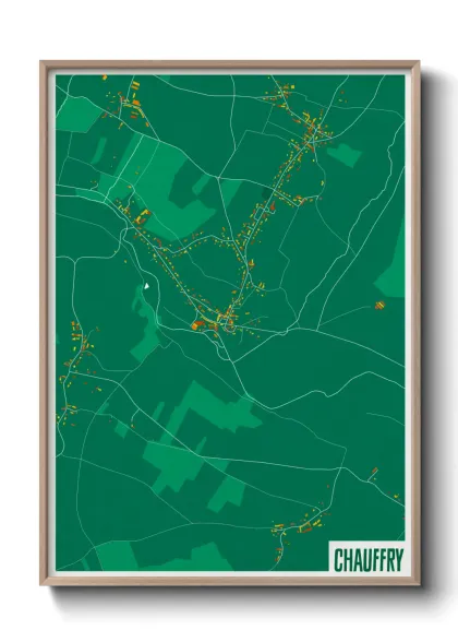 Une affiche de carte sur Chauffry