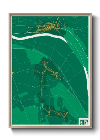 Une affiche de carte sur Citry