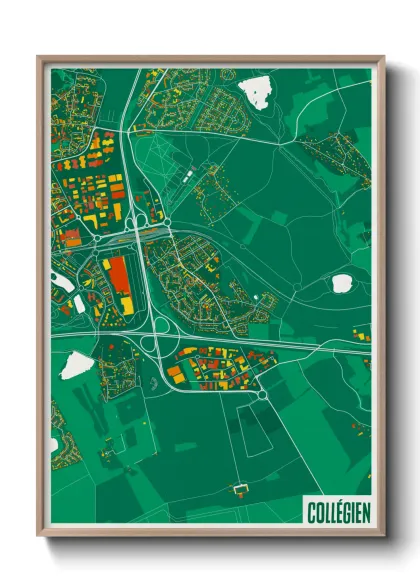 Une affiche de carte sur Collégien