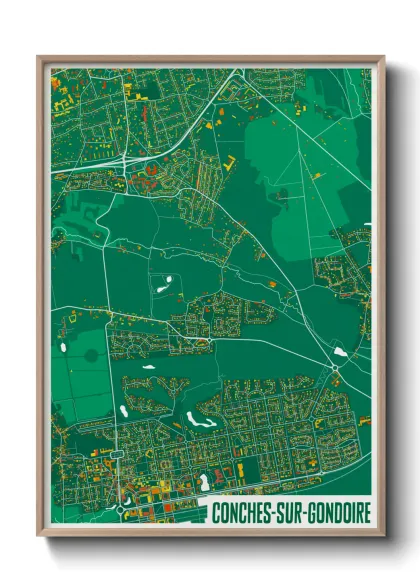 Une affiche de carte sur Conches-sur-Gondoire