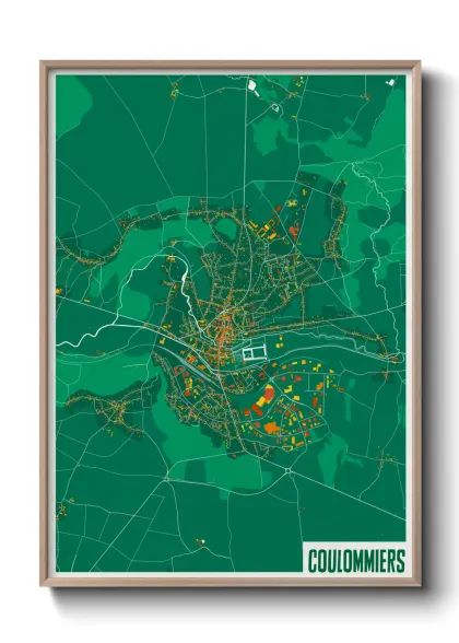 Une affiche de carte sur Coulommiers