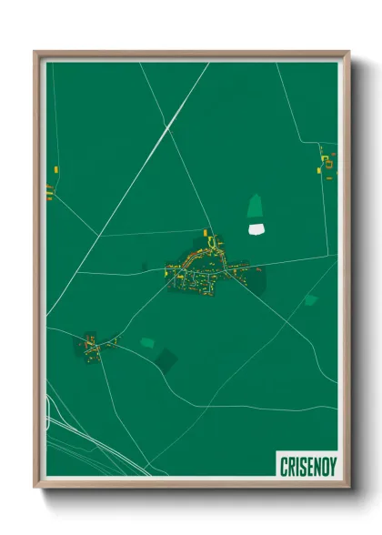 Une affiche de carte sur Crisenoy