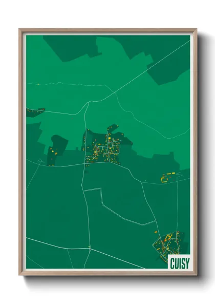 Une affiche de carte sur Cuisy