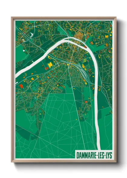 Une affiche de carte sur Dammarie-les-Lys