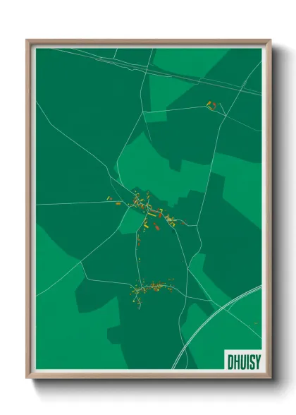 Une affiche de carte sur Dhuisy