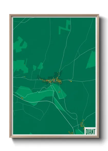 Une affiche de carte sur Diant