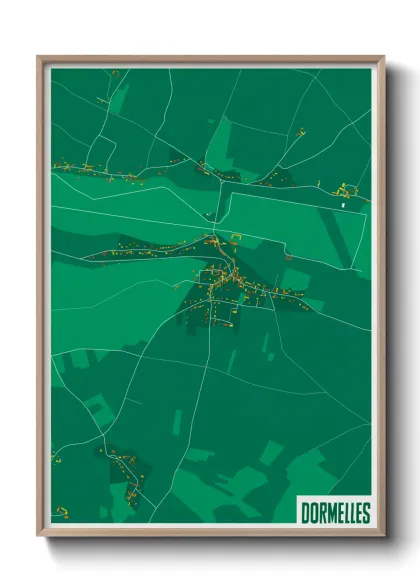 Une affiche de carte sur Dormelles