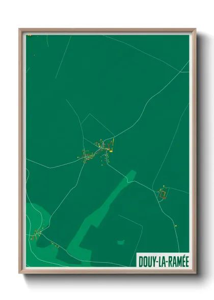 Une affiche de carte sur Douy-la-Ramée