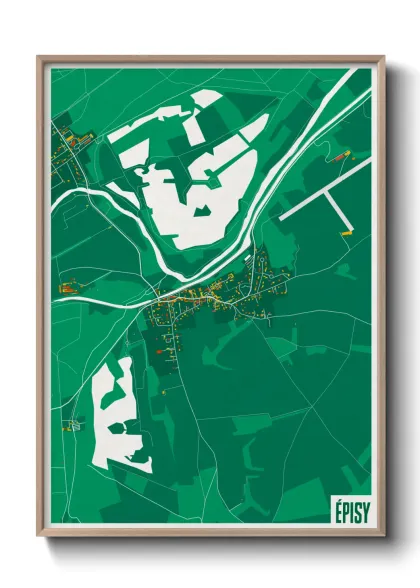 Une affiche de carte sur Épisy