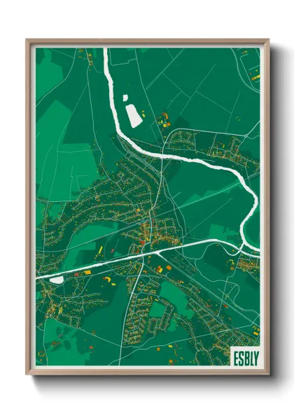 Une affiche de carte sur Esbly