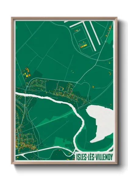 Une affiche de carte sur Isles-lès-Villenoy