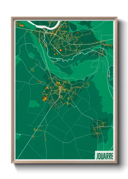 Une affiche de carte sur Jouarre