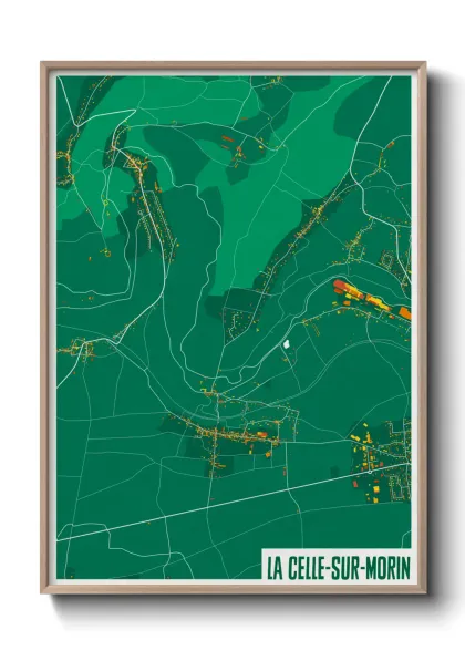 Une affiche de carte sur La Celle-sur-Morin