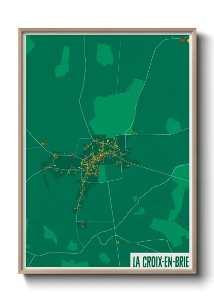 Une affiche de carte sur La Croix-en-Brie