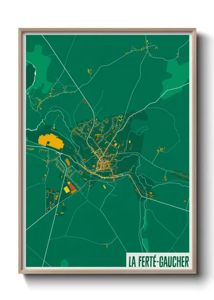 Une affiche de carte sur La Ferté-Gaucher