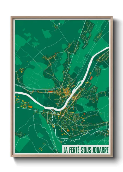 Une affiche de carte sur La Ferté-sous-Jouarre