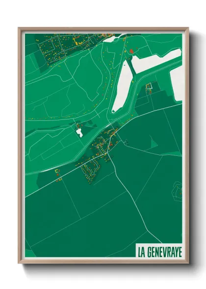 Une affiche de carte sur La Genevraye