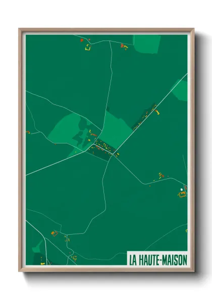 Une affiche de carte sur La Haute-Maison