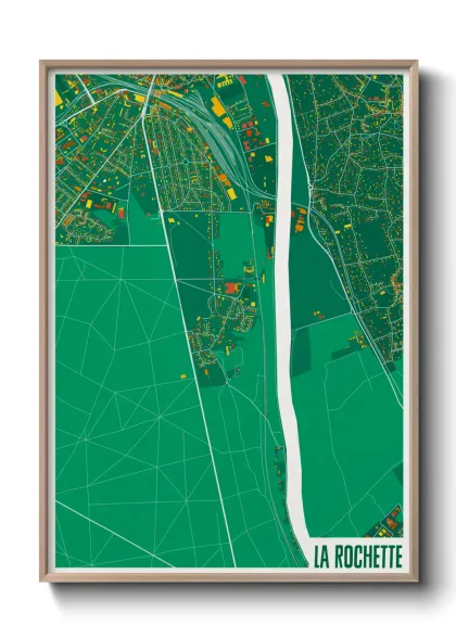 Une affiche de carte sur La Rochette