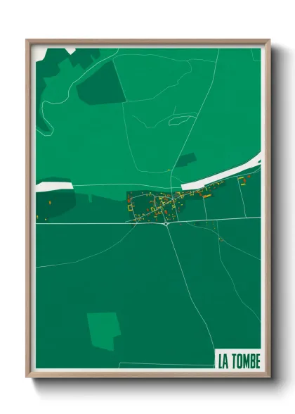 Une affiche de carte sur La Tombe