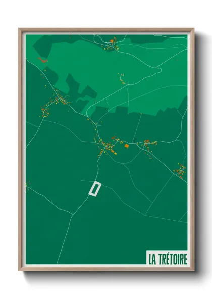 Une affiche de carte sur La Trétoire