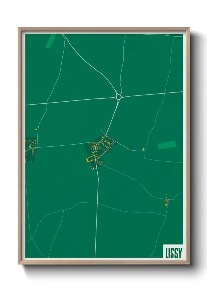Une affiche de carte sur Lissy