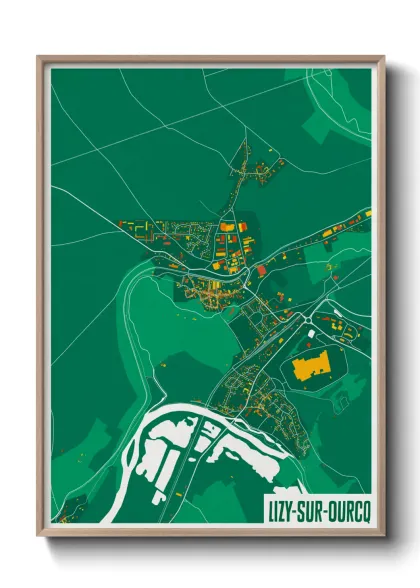 Une affiche de carte sur Lizy-sur-Ourcq