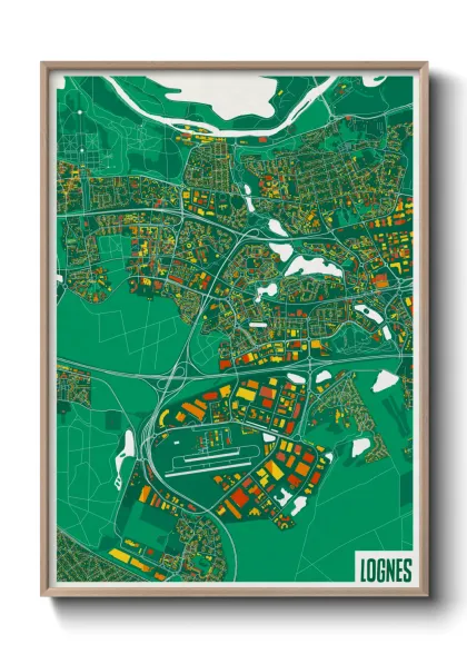 Une affiche de carte sur Lognes