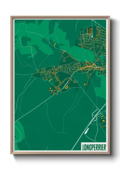 Une affiche de carte sur Longperrier