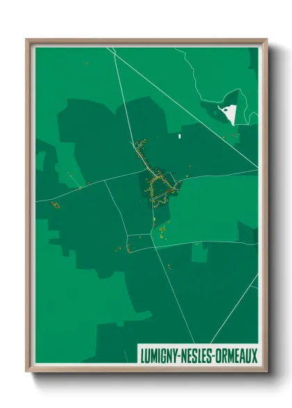 Une affiche de carte sur Lumigny-Nesles-Ormeaux