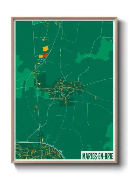 Une affiche de carte sur Marles-en-Brie