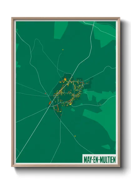 Une affiche de carte sur May-en-Multien