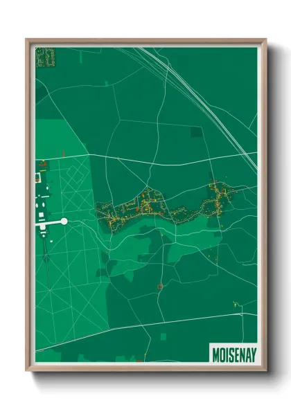Une affiche de carte sur Moisenay