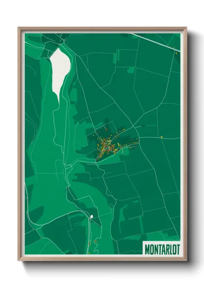 Une affiche de carte sur Montarlot
