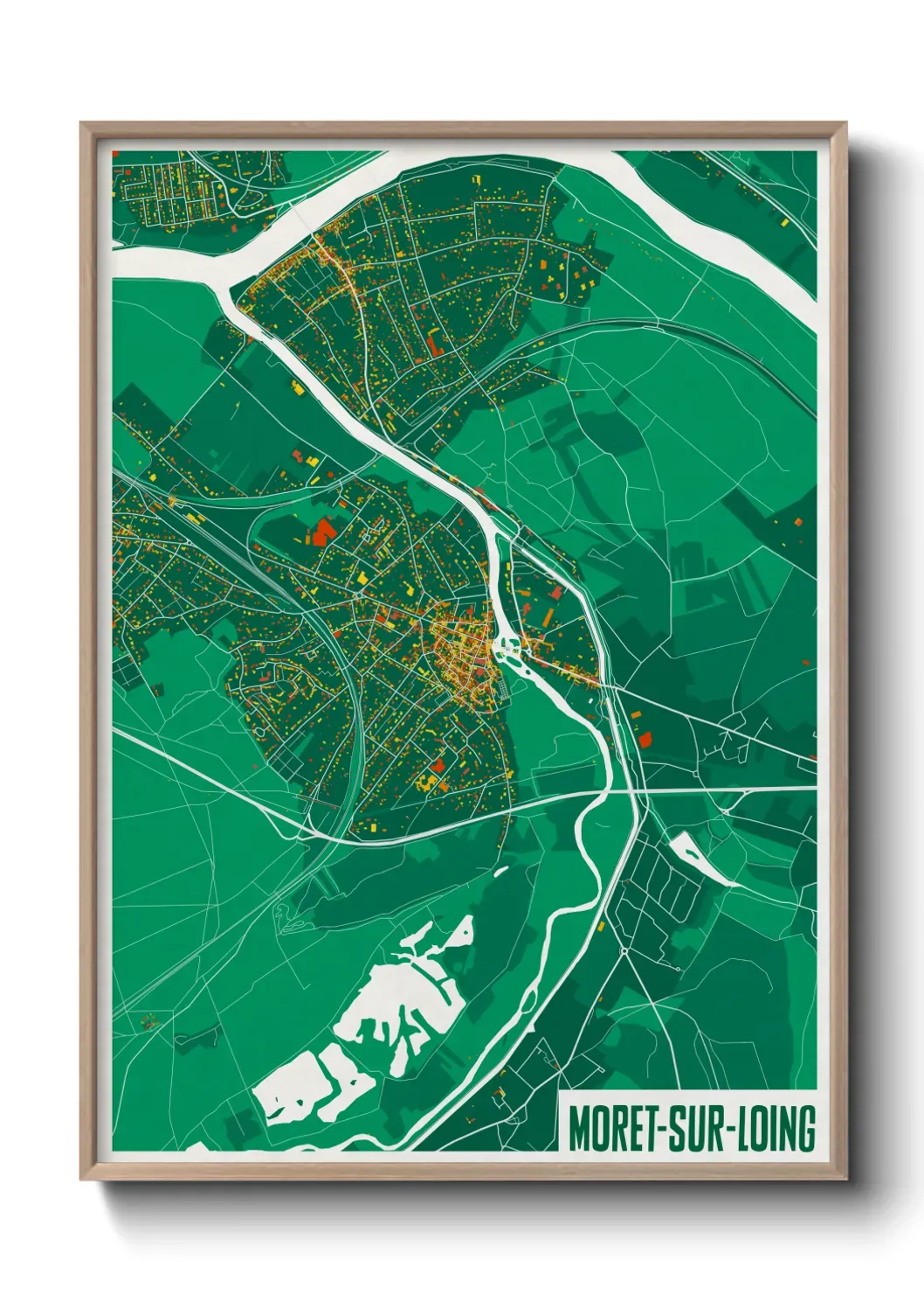 Un poster carteMoret-sur-Loing
