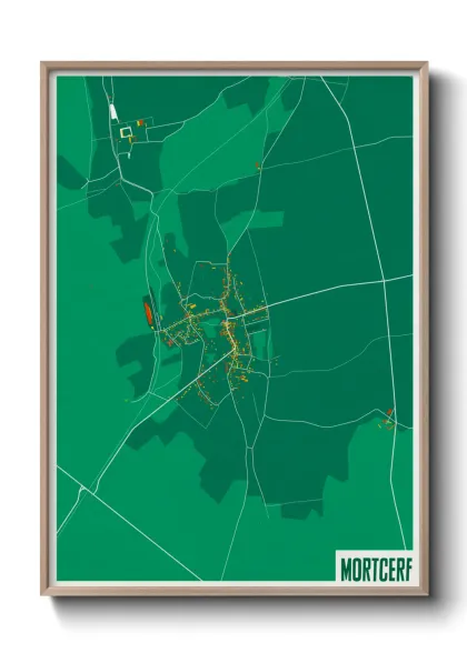 Une affiche de carte sur Mortcerf