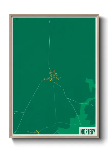 Une affiche de carte sur Mortery