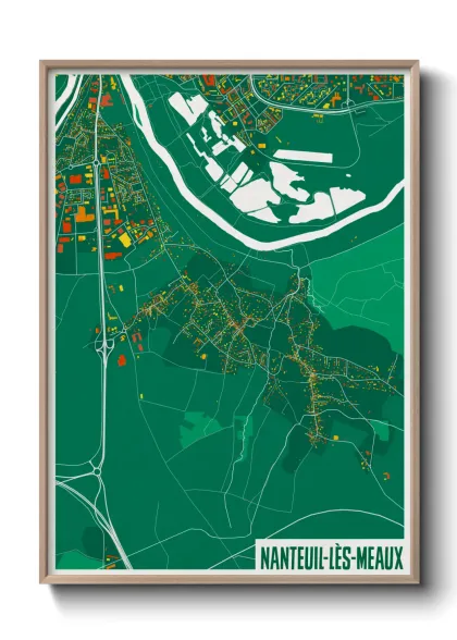 Une affiche de carte sur Nanteuil-lès-Meaux