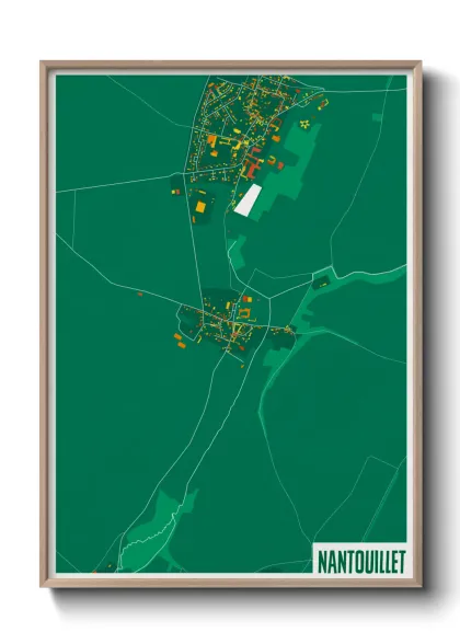 Une affiche de carte sur Nantouillet