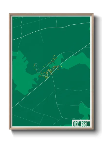 Une affiche de carte sur Ormesson